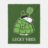 Couverture Polaire cacahuètes | Snoopy Lucky Clover (Devant)