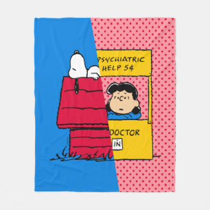 Couverture Polaire cacahuètes Snoopy & Lucy Half & Half