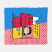 Couverture Polaire cacahuètes | Snoopy & Lucy Half & Half (Devant (Horizontal))