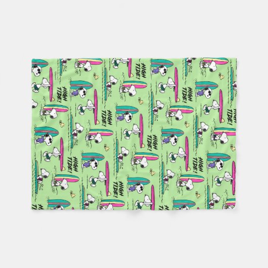 Couverture Polaire cacahuètes | Snoopy Ocean High Tide Motif (Devant (Horizontal))