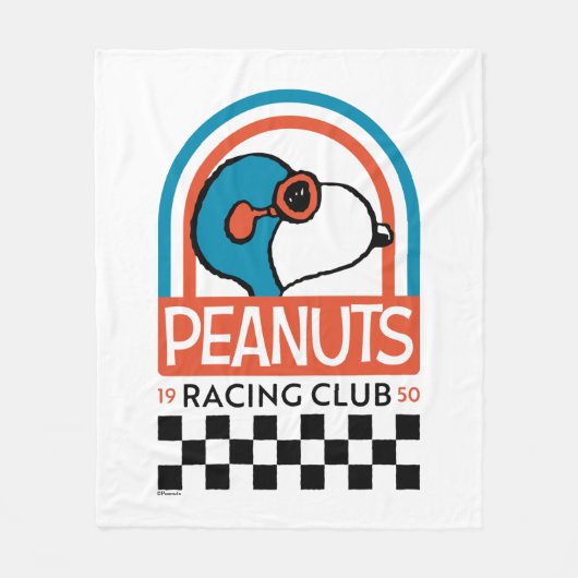 Couverture Polaire cacahuètes | Snoopy Racing Club (Devant)