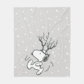 Couverture Polaire cacahuètes | Snoopy Reindeer (Devant)