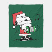Couverture Polaire cacahuètes | Snoopy Santa Claus Accordian (Devant)