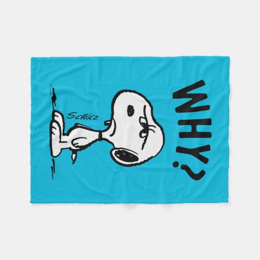 Couverture Polaire cacahuètes | Snoopy Se Demande Pourquoi ? (Devant (Horizontal))