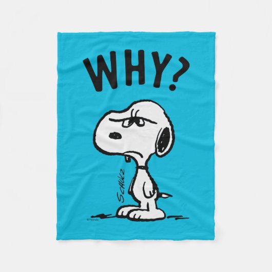 Couverture Polaire cacahuètes | Snoopy Se Demande Pourquoi ? (Devant)