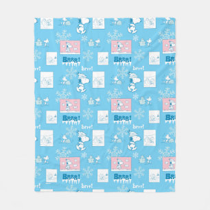 Couverture Polaire cacahuètes Snoopy Snow Day Motif