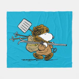 Couverture Polaire cacahuètes Snoopy Snow Warrior