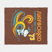 Couverture Polaire cacahuètes | Snoopy Surboard Longboard Competition (Devant (Horizontal))