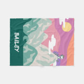 Couverture Polaire cacahuètes | Snoopy & Troop Randonnée la montagne (Devant (Horizontal))