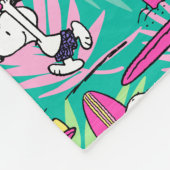 Couverture Polaire cacahuètes | Snoopy Turquoise Surf Motif (Coin)