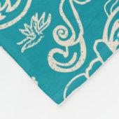 Couverture Polaire cacahuètes | Snoopy Turquoise Tropical Beach Motif (Coin)