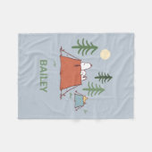 Couverture Polaire cacahuètes | Snoopy & Woodstock | Ajouter Votre No (Devant (Horizontal))