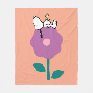 Couverture Polaire cacahuètes   Snoopy & Woodstock Flower Whististle