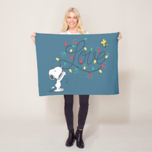 Couverture Polaire cacahuètes Snoopy & Woodstock Holiday