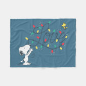 Couverture Polaire cacahuètes | Snoopy & Woodstock Holiday (Devant (Horizontal))
