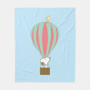 Couverture Polaire cacahuètes   Snoopy & Woodstock Hot Air Balloon