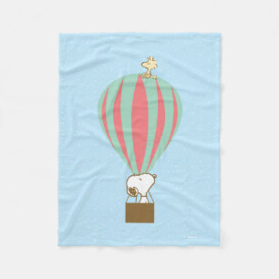 Couverture Polaire cacahuètes   Snoopy & Woodstock Hot Air Balloon