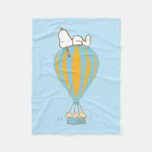 Couverture Polaire cacahuètes   Snoopy & Woodstock Hot Air Balloon