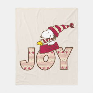 Couverture Polaire cacahuètes Snoopy & Woodstock Joy Sled Ride
