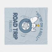 Couverture Polaire cacahuètes | Snoopy & Woodstock Road Triage (Devant (Horizontal))