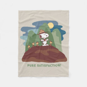Couverture Polaire cacahuètes   Snoopy & Woodstock Satisfaction pure