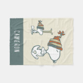 Couverture Polaire cacahuètes | Snoopy & Woodstock Ski Trip (Devant (Horizontal))