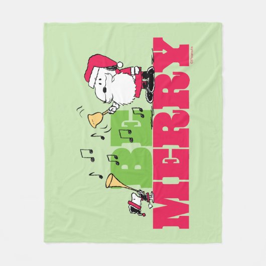 Couverture Polaire cacahuètes | Sois Joyeux Noël (Devant)