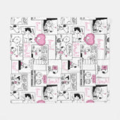 Couverture Polaire cacahuètes | Valentine Heart Love Motif (Devant (Horizontal))