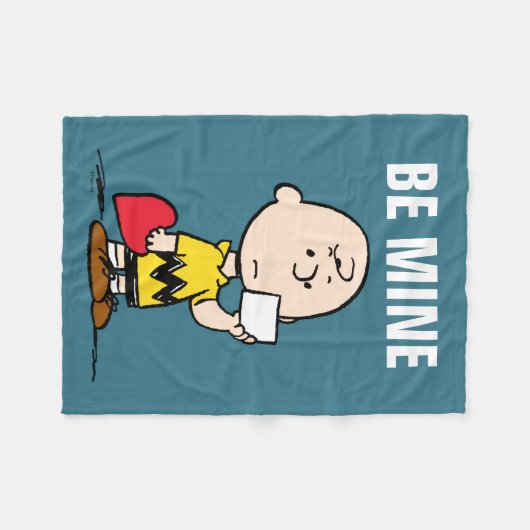 Couverture Polaire cacahuètes | Valentine's Day Charlie Brown (Devant (Horizontal))