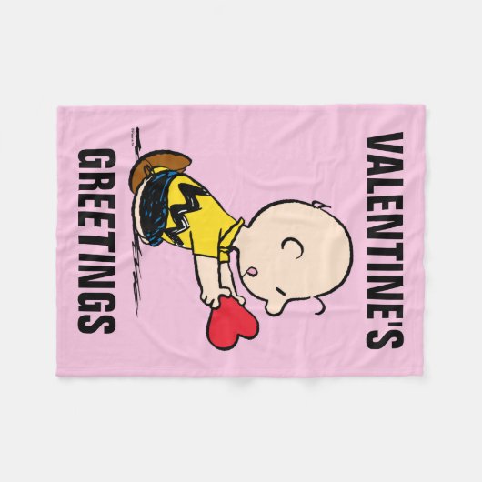 Couverture Polaire cacahuètes | Valentine's Day Charlie Brown (Devant (Horizontal))