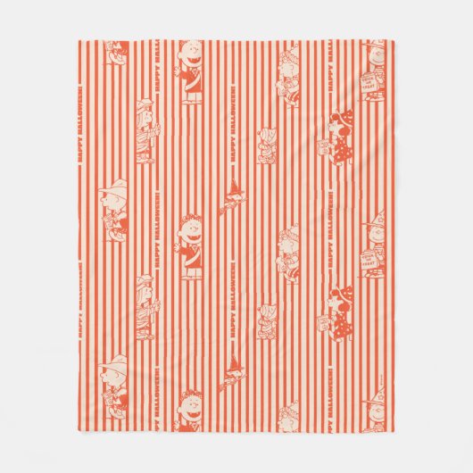 Couverture Polaire cacahuètes | Vintage Happy Halloween Motif (Devant)