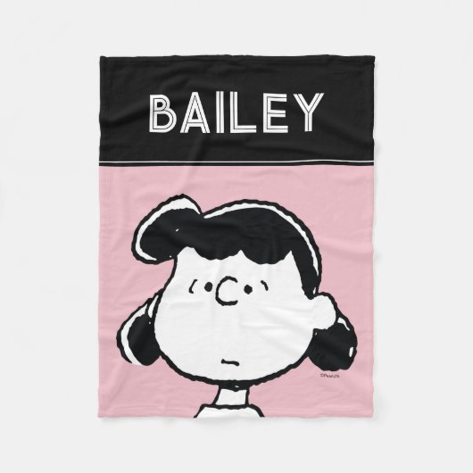 Couverture Polaire cacahuètes | Visages de Lucy (Devant)