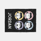 Couverture Polaire cacahuètes | Visages de Lucy (Devant (Horizontal))