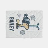 Couverture Polaire cacahuètes | Woodstock Ski Pro | Ajouter Votre Nom (Devant (Horizontal))