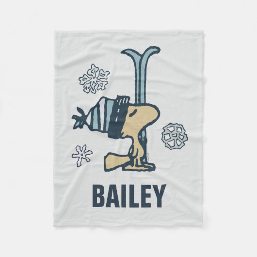 Couverture Polaire cacahuètes | Woodstock Ski Pro | Ajouter Votre Nom (Devant)