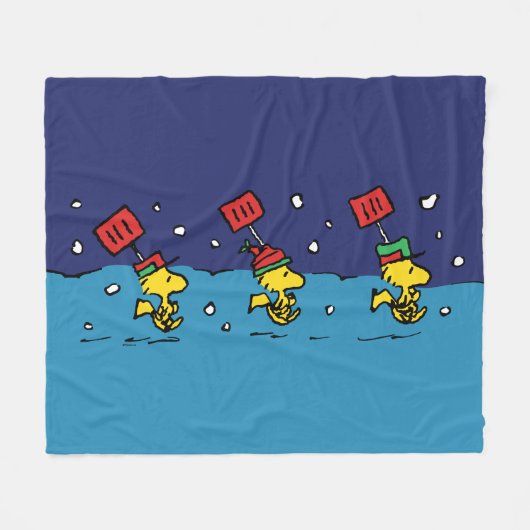 Couverture Polaire cacahuètes | Woodstock Snow Shovel Team (Devant (Horizontal))