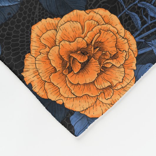 Couverture Polaire Caché en rose, orange et bleu (Coin)