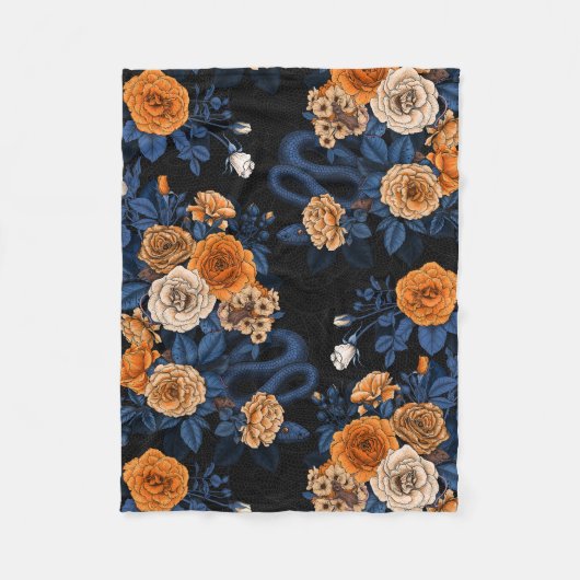 Couverture Polaire Caché en rose, orange et bleu (Devant)