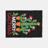 Couverture Polaire Cactus Christmas Tree Funny Merry Cactmas Cactus M (Devant (Horizontal))