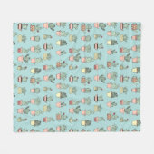 Couverture Polaire Cactus Couleur Cute À La Main Dessinée Motif (Devant (Horizontal))