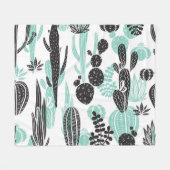 Couverture Polaire Cactus Dessinés À La Main : Doodle sans joint (Devant (Horizontal))