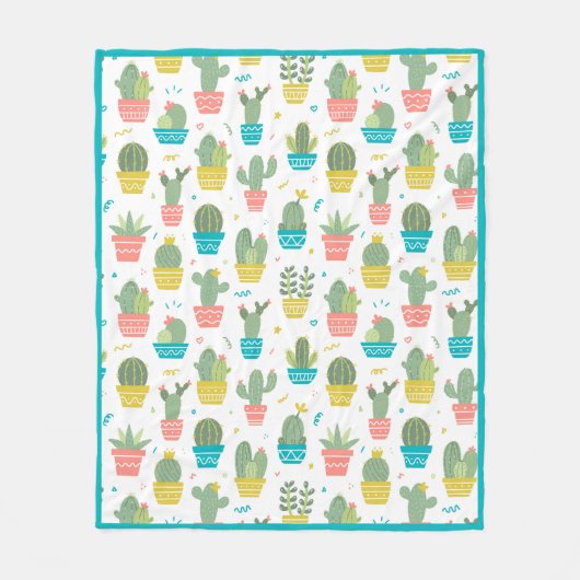 Couverture Polaire Cactus en pot (Devant)