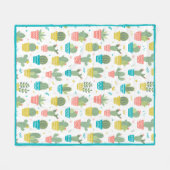 Couverture Polaire Cactus en pot (Devant (Horizontal))