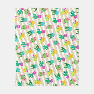 Couverture Polaire Cactus et succulents de Kawaii tacheté