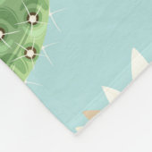 Couverture Polaire Cactus, fleurs roses : décor clair (Coin)