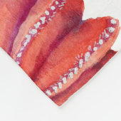 Couverture Polaire Cactus Floral : Arrière - plan aquarelle (Coin)