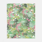 Couverture Polaire Cactus peint à la main : Vert désert (Devant)