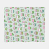 Couverture Polaire Cactus Succulents Plante Doodles Motif (Devant (Horizontal))