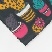 Couverture Polaire Cactus tiré par la main dans le motif de style de (Coin)