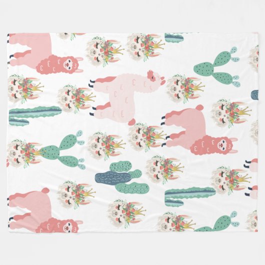 Couverture Polaire Cactus vert (Devant (Horizontal))